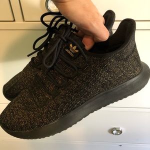 Black & Gold Adidas Ortholite Sneakers